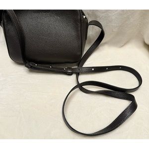 Eileen Fisher Small Gray Pebble Leather Crossbody Bag